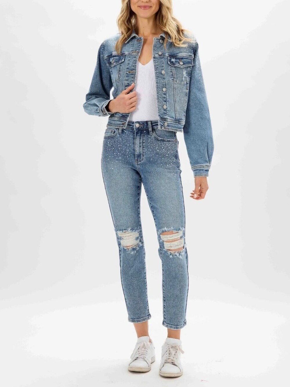 Judy Blue Rhinestone Slim Fit Women's Jeans Size 26